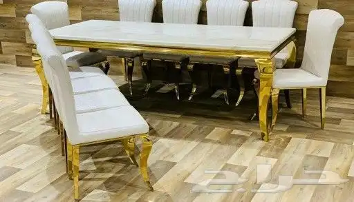أفخم طاولات طعام تركية وماليزية جودة عالية رخام خشب 14