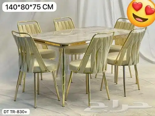 أفخم طاولات طعام تركية وماليزية جودة عالية رخام خشب 6