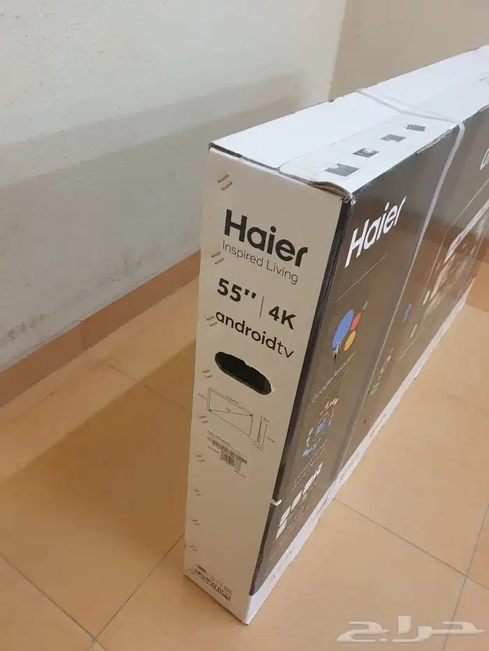 شاشة ماركة هاير 55 بوصة 4K نظام HDR نظام اندرويد 7