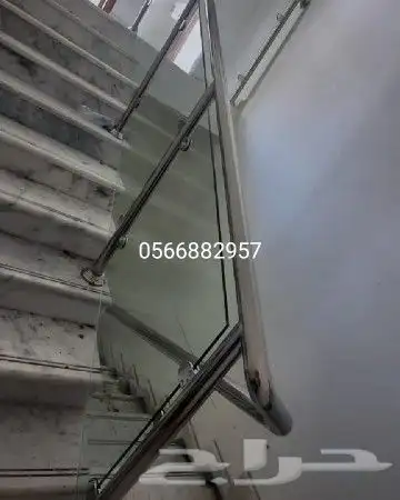 تركيب درابزين استانلس ستيل زجاج سكريت 1