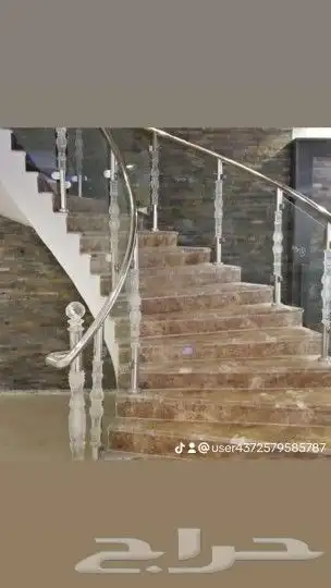 حواجز مسابح استيل قزاز دربزين درج بجميع اشكاله شبابيك استيل 6
