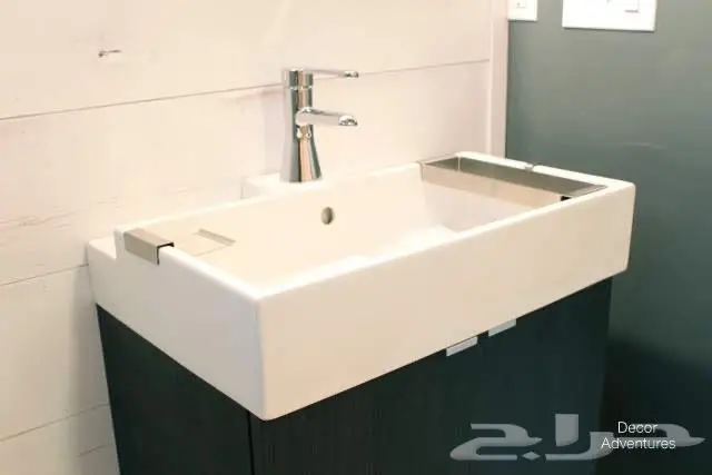 حوض و خزانة كاملة فوق وتحت بدون الخلاط من ايكيا للبيع 0