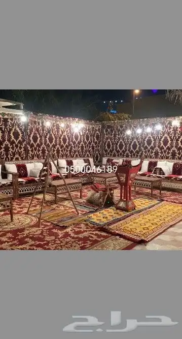 تأجير حفلات والمناسبات وكراسي وطاولات وجميع ترثيات وتنسيق 0