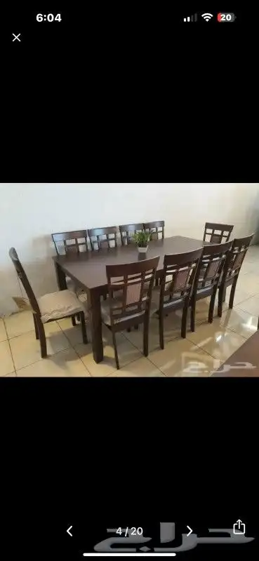 أفخم وأجمل طاولات طعام رخام خشب زجاج جودة عالية جدا وممتازة 3