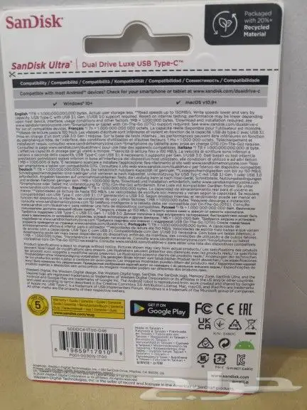 فلاش ساندسك ألترا لوكس يوسب USB-C سعة 1تيرا SDDDC4-1T00-G46 3