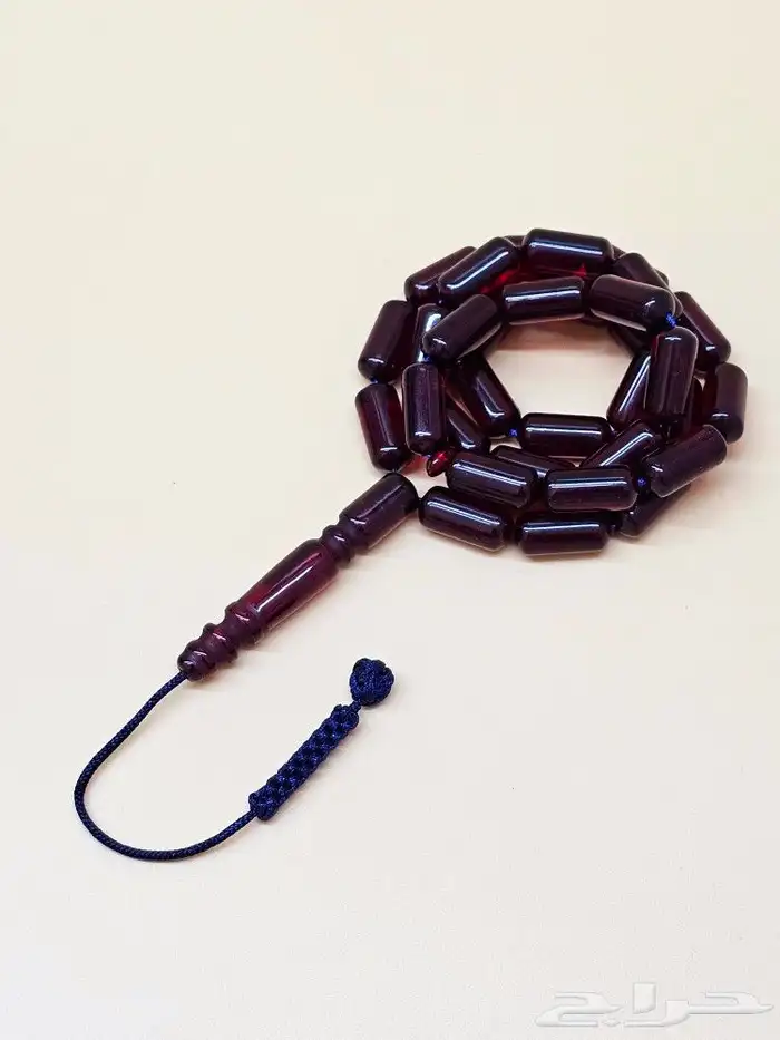 مسباح تراب كهرمان بكركوشة قماش 2