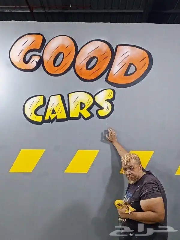 رسام محترف جرافيتي و نحات رسم بارز علي الجدران كافية مغاسل س 17