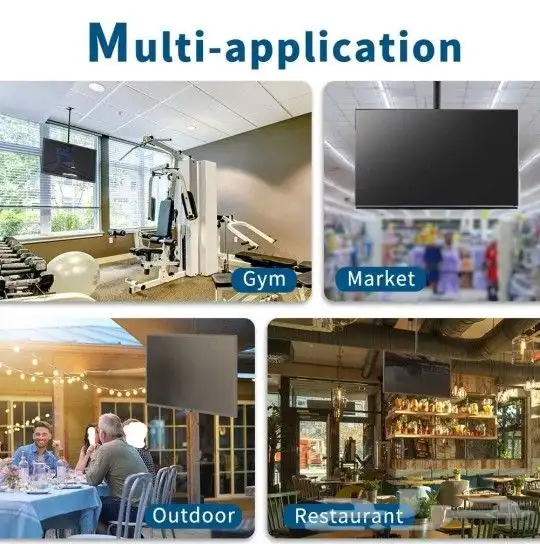 حامل تلفزيون سقفي اللون اسود يتحمل من 32 الى 75 بوصه الطول 2