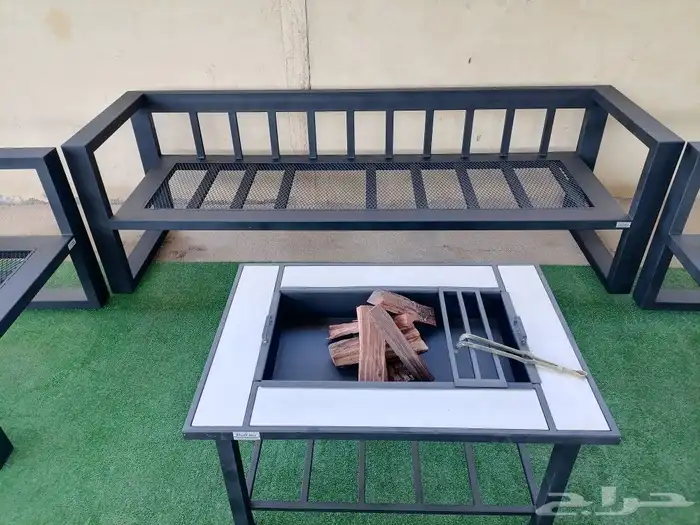 كنب مجلس حدائق حديد مشب منقل نار 1