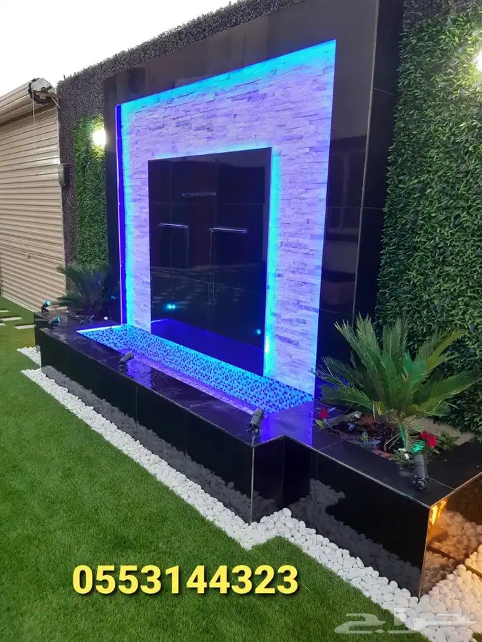 تنسيق الحدائق والشلالات والنوافير والمظلات 7