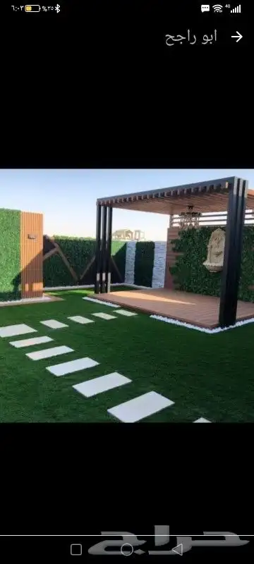 ديكورات شاشه بديل خشب بديل رخام عشب صناعي مرايا وجميع الاصب 3
