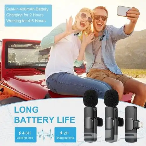 ميكروفون لاسلكي بوصلة تايب سي او لايتنج (للايفون والاندرويد) 7