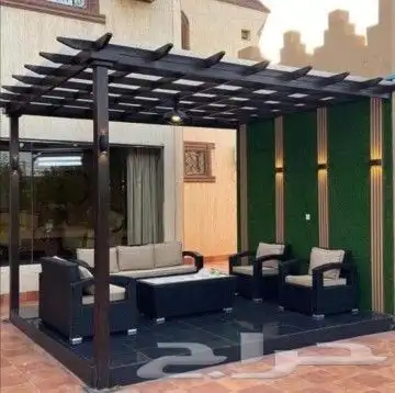 مظلات وسواتر وجلسات وجميع أعمال الحداده 9