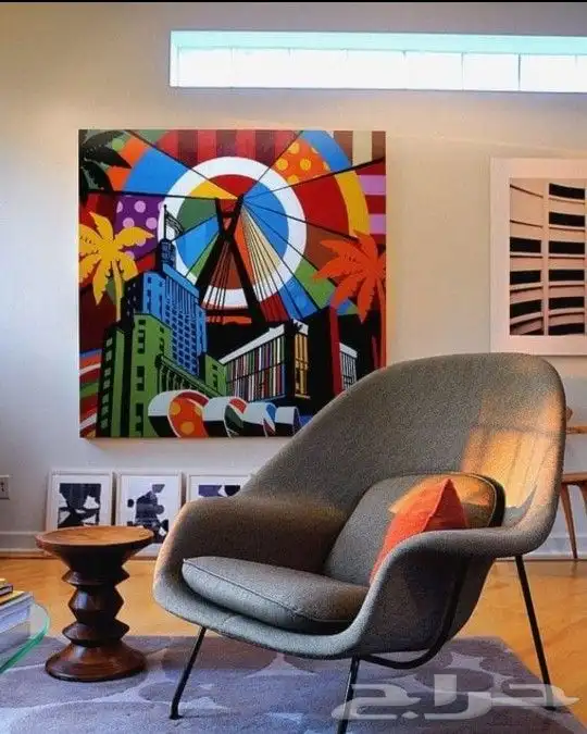 لوحات فن تشكيلي هاند ميد مودرن بأي مقاس 0