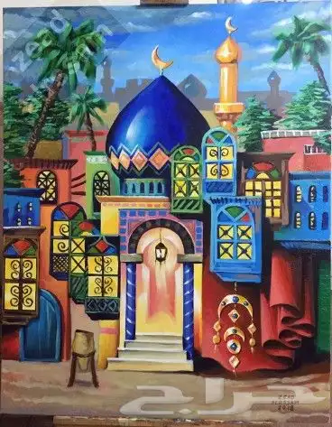 لوحات رسم فن تشكيلي بالفرشاه 4