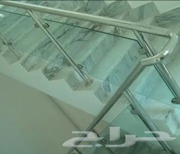 درابزين سلالم درج استانلس ستيل تيواني زجاج 17