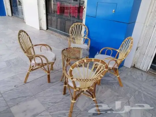 جلسات خارجيه خيزران وخشب وحديد حسب الطلب 1