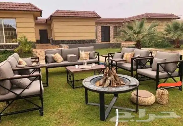 جلسات خارجيه خيزران وخشب وحديد حسب الطلب 24