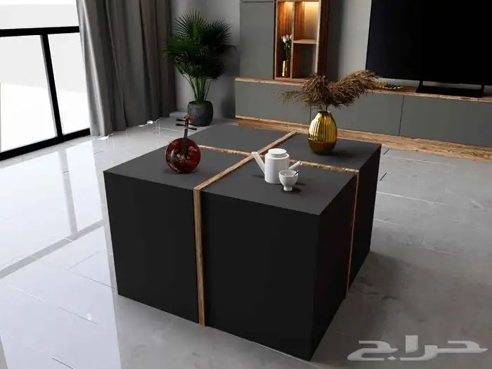 طاولة وسط SHCT03 بني ورمادي 1