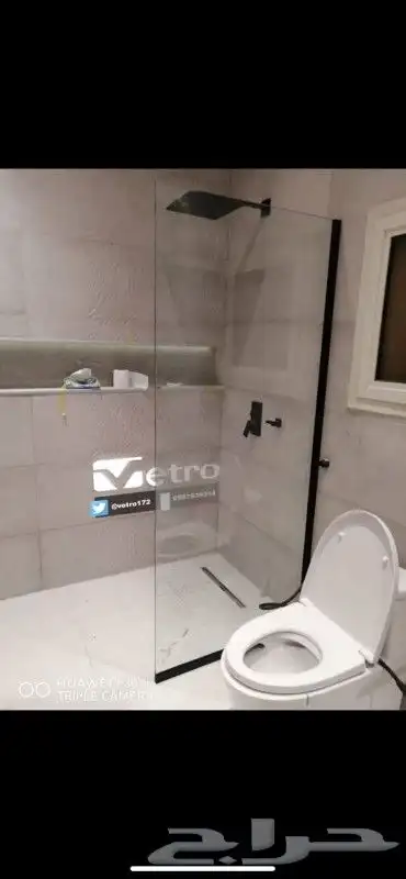 زجاج سكريت شاور قواطع ثابته 1