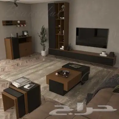 طاولات بلازما تنفع معلقه او على الارض واطقم 2