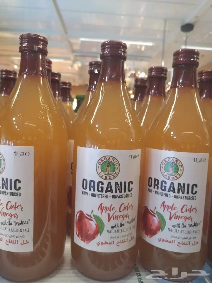 خل تفاح عضوي طبيعي غير مبستر مع المذر غير مصفى خام 0