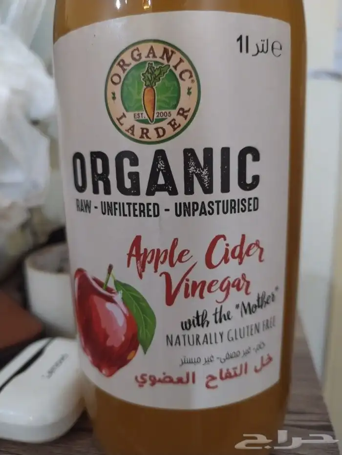 خل تفاح عضوي طبيعي غير مبستر مع المذر غير مصفى خام 3