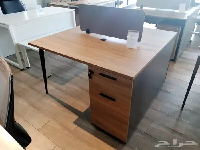 مكتب مودرن خشبي ورمادي 5