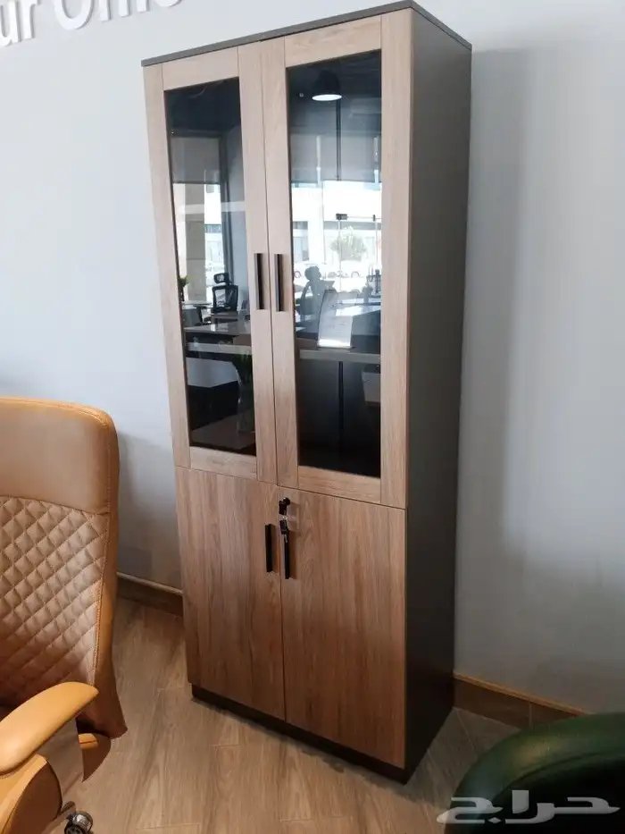 مكتب مودرن خشبي ورمادي 4