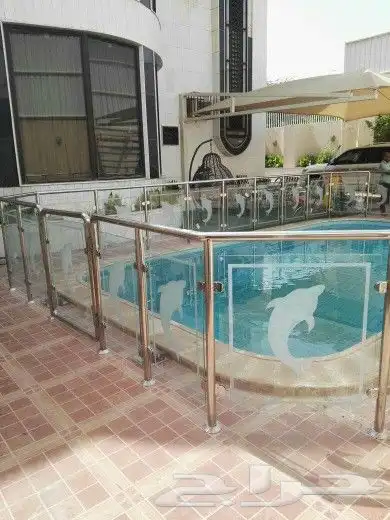 درابزين استانلس ستيل سلم للدرج زجاج سيكوريت 1