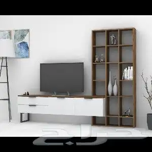 طاولة تلفزيون معلقه مع رفوفها 6