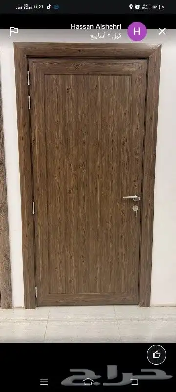 ابواب wpc ذد الماء مقاوم للحريق عليه ضمان عشر سنوات 0