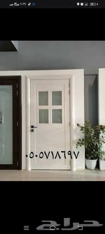 ابواب wpc ذد الماء مقاوم للحريق عليه ضمان عشر سنوات 3