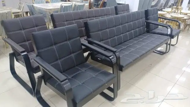 أطقم مكاتب إدارية فاخرة _كنب جلد مكتبي مقاوم للحرارة موردن 50