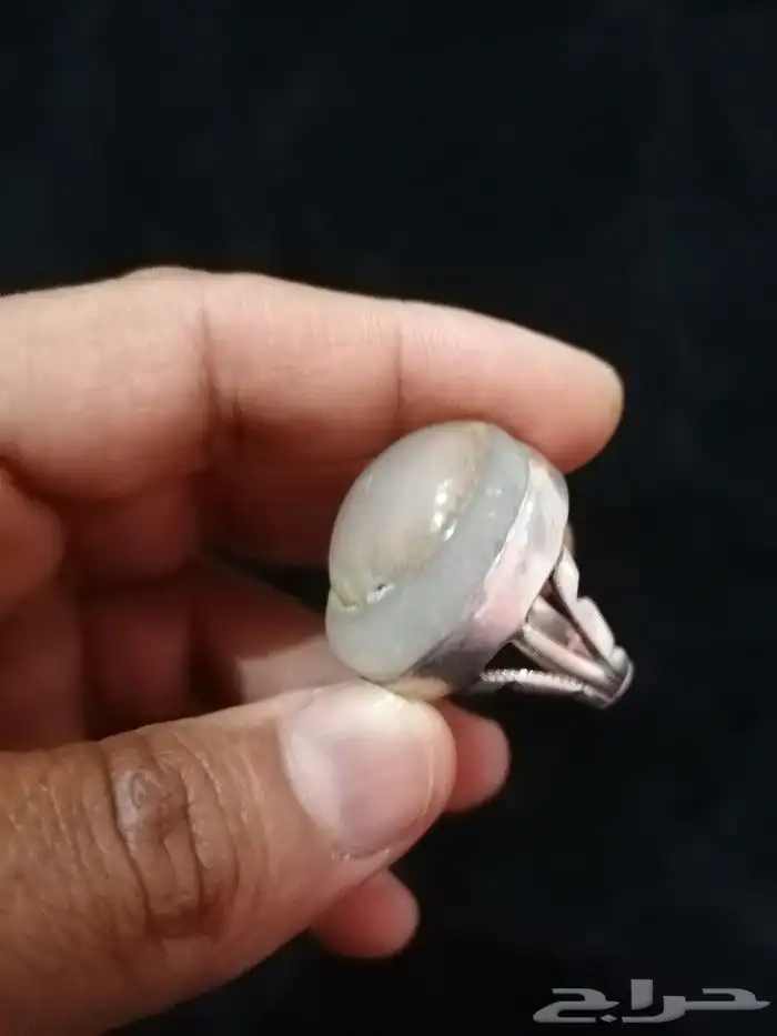 خاتم عقيق طبقي جدا مميز ومصور 7