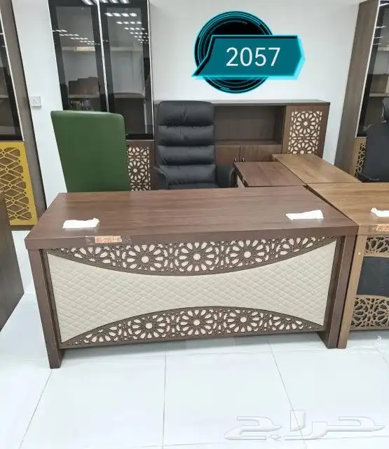 مكاتب طقم كامل مكتب اخضر مكاتب مدير كراسي دواليب 11