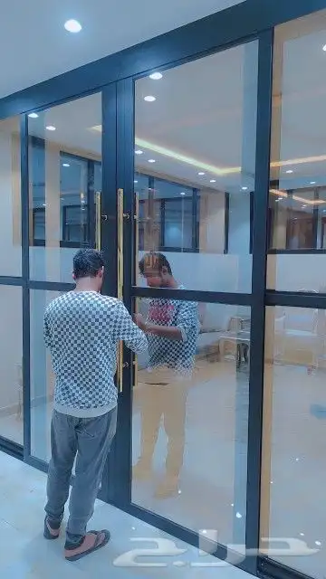اعمال المنيوم شتر شبابيك واجهات ابواب زجاج سيكوريت 4