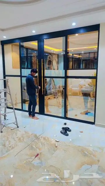 اعمال المنيوم شتر شبابيك واجهات ابواب زجاج سيكوريت 10