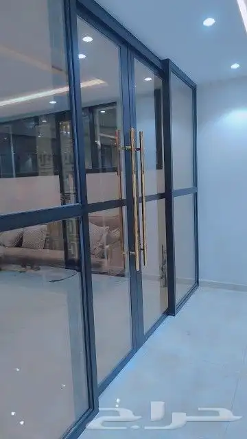 اعمال المنيوم شتر شبابيك واجهات ابواب زجاج سيكوريت 7
