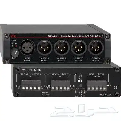 مدخل او مايك ل 4 مخارج إمبلفاير RDL RU- MLD4T 1