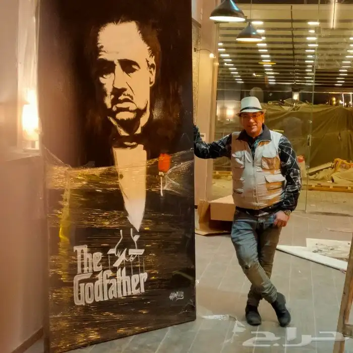 لوحات فنيه رسم يدوي بالريشه 0