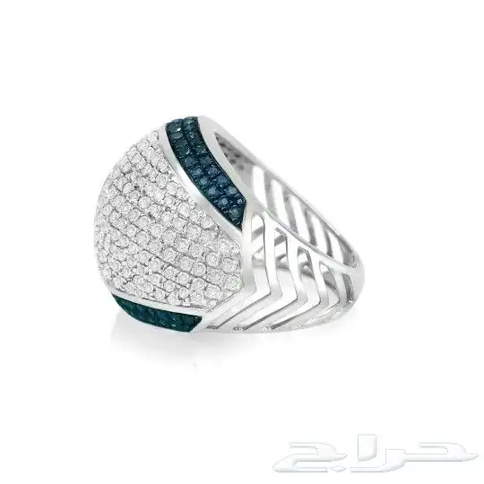ring Diamond blue and white NATURAL 1