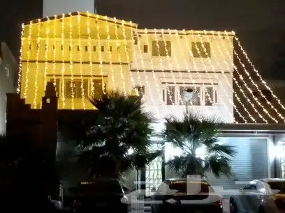 تركيب لمبات وزينه افراح 3