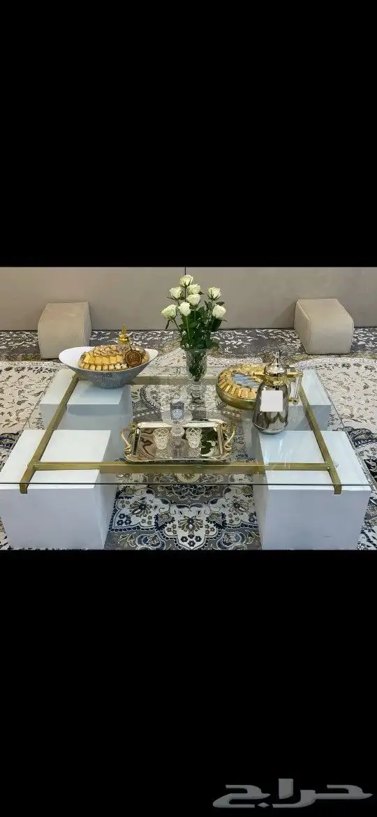 طاولات تقديم_طاولات جلسات_رفوف زجاج_زجاج طاولات 3