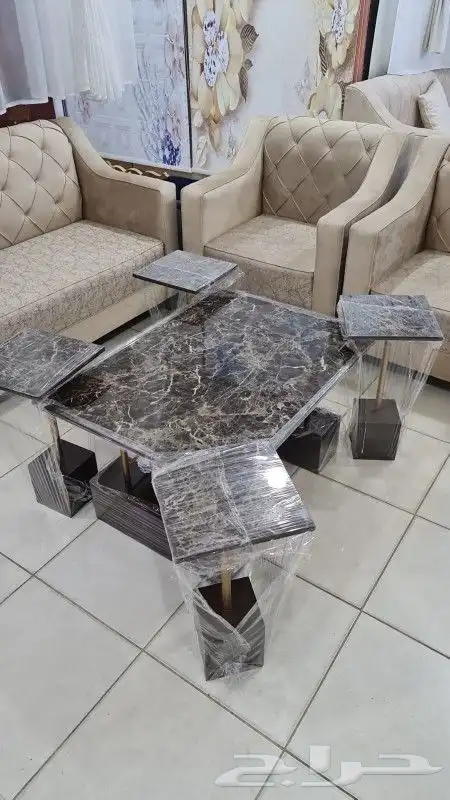طقم طاولات كنب جديد 10