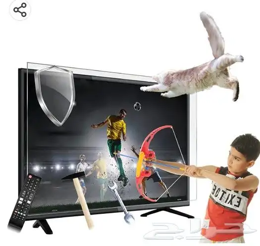 حماية شاشة التلفاز من الكسور والخدوش سمكها 3 ملي تعطي حمايه 0