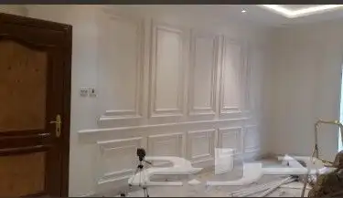 ديكورات منازل حديثة فوم فايبر نعلات بانوهات خلفيات شاشة خشب 1