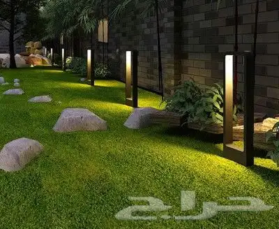 اعمدة حدائق ديكورية ليد بعدة اشكال واحجام المنيوم ووتربروف 1