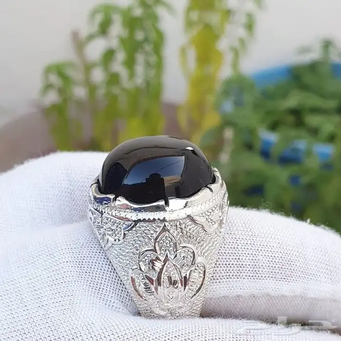 خاتم شفة العبد فضة ثقيلة 0