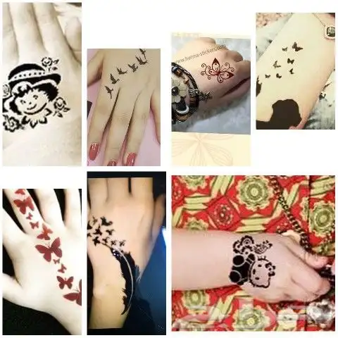 استيكرات وحناء اقماع وشطرطون لليد والرجل 16